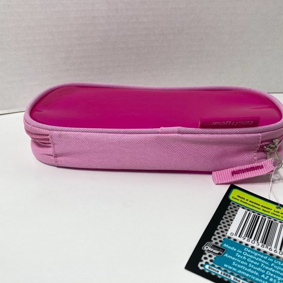 Pink Makeup Bag Pencil Case Zipper Organizer - Picture 8 of 11